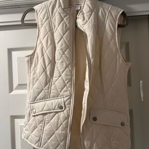 Westport Dressbarn White Women's Quilted Vest
